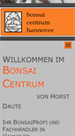 Mobile Screenshot of bonsai-centrum-hannover.de